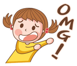 Cute girl's thoughts sticker #12316774