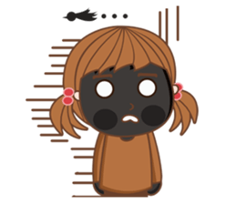 Cute girl's thoughts sticker #12316779