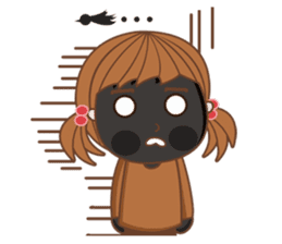 Cute girl's thoughts sticker #12316779