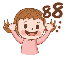 Cute girl's thoughts sticker #12316780