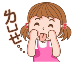 Cute girl's thoughts sticker #12316781
