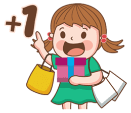 Cute girl's thoughts sticker #12316786