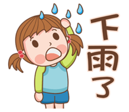 Cute girl's thoughts sticker #12316787