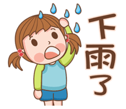 Cute girl's thoughts sticker #12316787