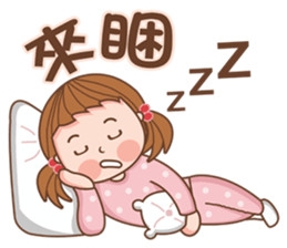 Cute girl's thoughts sticker #12316788