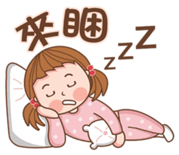 Cute girl's thoughts sticker #12316788