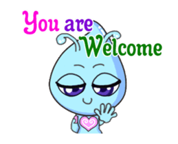 Flying "Pleia" The Cute Alien sticker #12451600