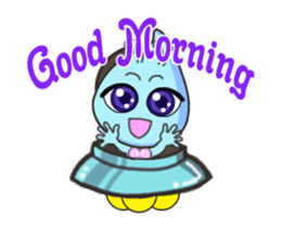 Flying "Pleia" The Cute Alien sticker #12451603