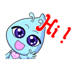 Flying "Pleia" The Cute Alien sticker #12451604