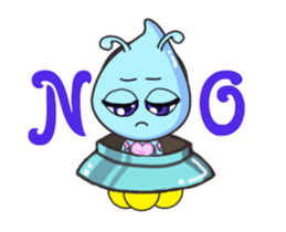 Flying "Pleia" The Cute Alien sticker #12451608