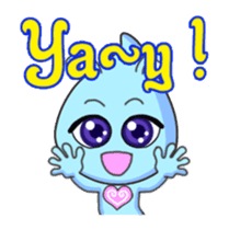 Flying "Pleia" The Cute Alien sticker #12451616