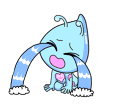 Flying "Pleia" The Cute Alien sticker #12451617