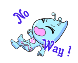 Flying "Pleia" The Cute Alien sticker #12451620