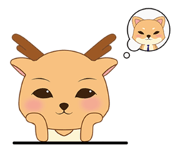 Shiba&deer daily life sticker #12461343