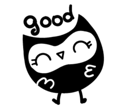 cute black owl sticker #12683784