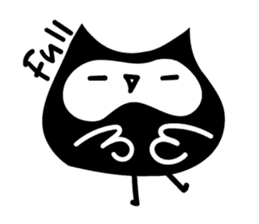 cute black owl sticker #12683797