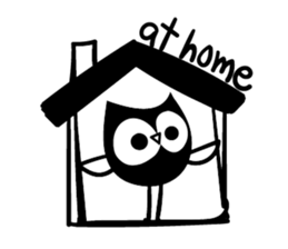 cute black owl sticker #12683813