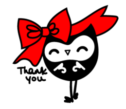 cute black owl sticker #12683815