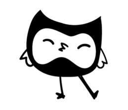 cute black owl sticker #12683816