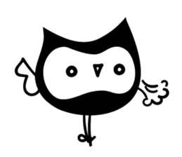 cute black owl sticker #12683817