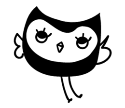 cute black owl sticker #12683818
