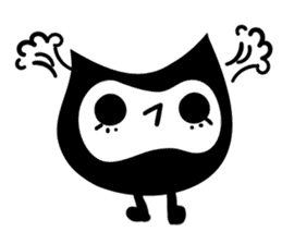 cute black owl sticker #12683820
