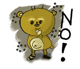 Popo-kun the ugly and cute bear sticker #12763327