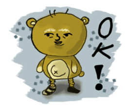 Popo-kun the ugly and cute bear sticker #12763328