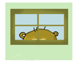 Popo-kun the ugly and cute bear sticker #12763338