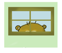 Popo-kun the ugly and cute bear sticker #12763338