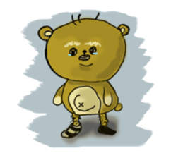 Popo-kun the ugly and cute bear sticker #12763341