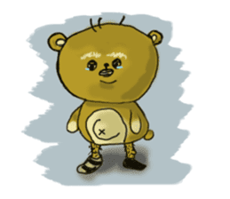 Popo-kun the ugly and cute bear sticker #12763341