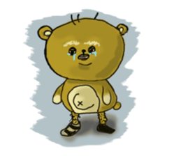Popo-kun the ugly and cute bear sticker #12763342