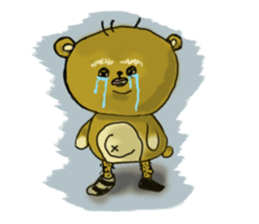 Popo-kun the ugly and cute bear sticker #12763344