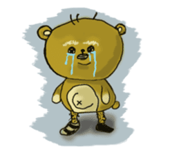 Popo-kun the ugly and cute bear sticker #12763344