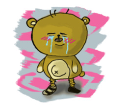 Popo-kun the ugly and cute bear sticker #12763346