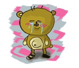 Popo-kun the ugly and cute bear sticker #12763346
