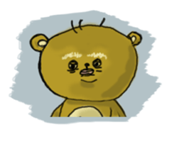 Popo-kun the ugly and cute bear sticker #12763348