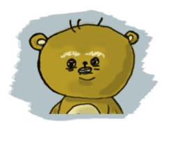 Popo-kun the ugly and cute bear sticker #12763348