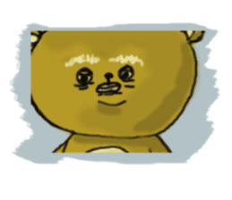 Popo-kun the ugly and cute bear sticker #12763349