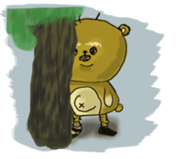 Popo-kun the ugly and cute bear sticker #12763355