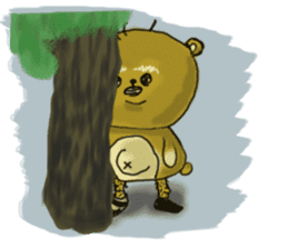 Popo-kun the ugly and cute bear sticker #12763355