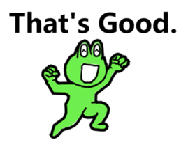 Cute and energetic frog sticker #12798128