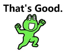 Cute and energetic frog sticker #12798128