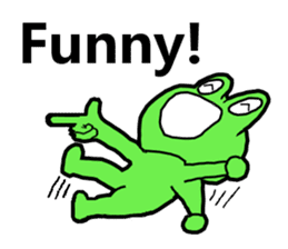 Cute and energetic frog sticker #12798129