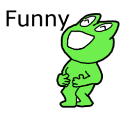 Cute and energetic frog sticker #12798130