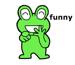 Cute and energetic frog sticker #12798131