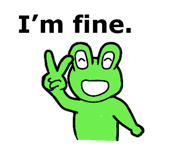 Cute and energetic frog sticker #12798134