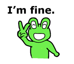 Cute and energetic frog sticker #12798134