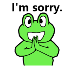 Cute and energetic frog sticker #12798135